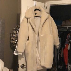 Topshop teddy coat- cream